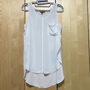 Express White Sleeveless Top with Pocket